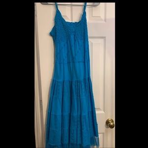 Blue Fit and Flare Sundress